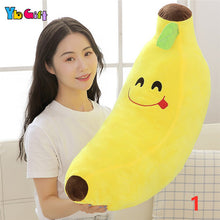 Load image into Gallery viewer, Kawaii Plush Fruits Toy Food Yellow Banana Stuffed Plush Plants Toys Banana Pillows for Home bed Decor Baby kids Birthday Gifts