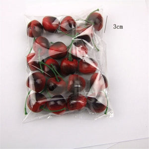 20pcs Mini Artificial Fruit Foam Strawberry Apple cherry Fake Simulation Fruit Lifelike Home Wedding Party Garden For Decoration