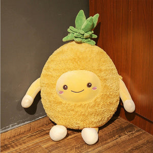 Kawaii Fuzzy Watermelon Cherry Pineapple Fruits Soft Plush Cute Toys Stuffed Dolls Pillow for baby kids children girl gifts